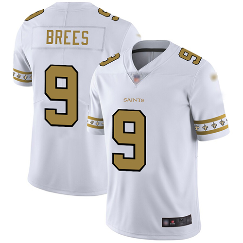 Nike Saints #9 Drew Brees White Men's Stitched NFL Limited Team Logo Fashion Jersey Nike Saints #9 Drew Brees White Men's Stitched NFL Limited Team Logo Fashion Jersey