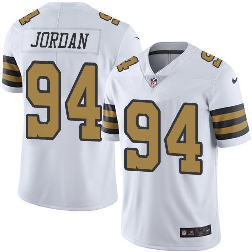 Nike Saints #94 Cameron Jordan White Men's Stitched NFL Limited Rush Jersey Nike Saints #94 Cameron Jordan White Men's Stitched NFL Limited Rush Jersey