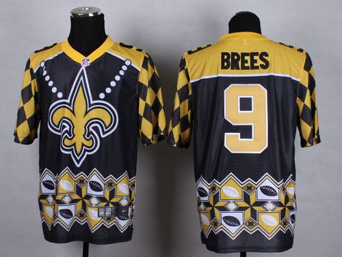 Nike Saints #9 Drew Brees Black Men's Stitched NFL Elite Noble Fashion Jersey Nike Saints #9 Drew Brees Black Men's Stitched NFL Elite Noble Fashion Jersey