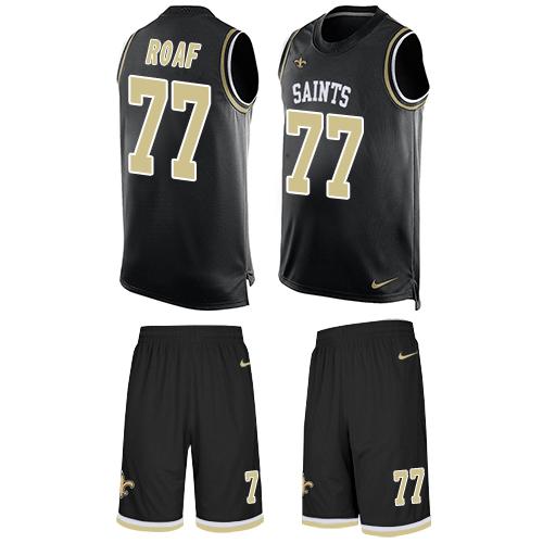 Nike Saints #77 Willie Roaf Black Team Color Men's Stitched NFL Limited Tank Top Suit Jersey Nike Saints #77 Willie Roaf Black Team Color Men's Stitched NFL Limited Tank Top Suit Jersey