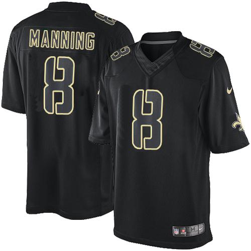 Nike Saints #8 Archie Manning Black Men's Stitched NFL Impact Limited Jersey Nike Saints #8 Archie Manning Black Men's Stitched NFL Impact Limited Jersey