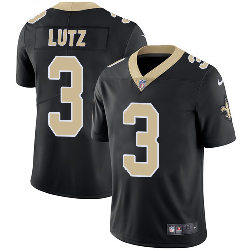 Nike Saints #3 Wil Lutz Black Team Color Men's Stitched NFL Vapor Untouchable Limited Jersey Nike Saints #3 Wil Lutz Black Team Color Men's Stitched NFL Vapor Untouchable Limited Jersey