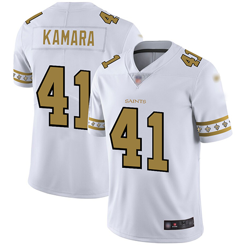 Nike Saints #41 Alvin Kamara White Men's Stitched NFL Limited Team Logo Fashion Jersey Nike Saints #41 Alvin Kamara White Men's Stitched NFL Limited Team Logo Fashion Jersey