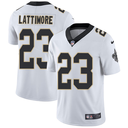 Nike Saints #23 Marshon Lattimore White Men's Stitched NFL Vapor Untouchable Limited Jersey Nike Saints #23 Marshon Lattimore White Men's Stitched NFL Vapor Untouchable Limited Jersey