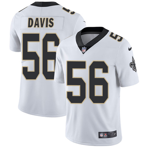 Nike Saints #56 DeMario Davis White Men's Stitched NFL Vapor Untouchable Limited Jersey Nike Saints #56 DeMario Davis White Men's Stitched NFL Vapor Untouchable Limited Jersey