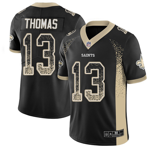 Nike Saints #13 Michael Thomas Black Team Color Men's Stitched NFL Limited Rush Drift Fashion Jersey Nike Saints #13 Michael Thomas Black Team Color Men's Stitched NFL Limited Rush Drift Fashion Jersey