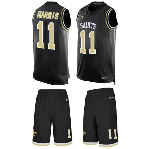 Nike Saints #11 Deonte Harris Black Team Color Men's Stitched NFL Limited Tank Top Suit Jersey Nike Saints #11 Deonte Harris Black Team Color Men's Stitched NFL Limited Tank Top Suit Jersey