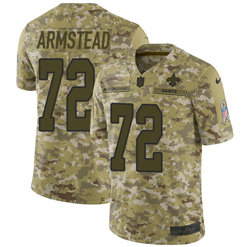 Nike Saints #72 Terron Armstead Camo Men's Stitched NFL Limited 2018 Salute To Service Jersey Nike Saints #72 Terron Armstead Camo Men's Stitched NFL Limited 2018 Salute To Service Jersey