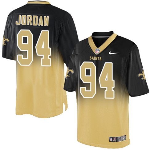 Nike Saints #94 Cameron Jordan Black/Gold Men's Stitched NFL Elite Fadeaway Fashion Jersey Nike Saints #94 Cameron Jordan Black/Gold Men's Stitched NFL Elite Fadeaway Fashion Jersey