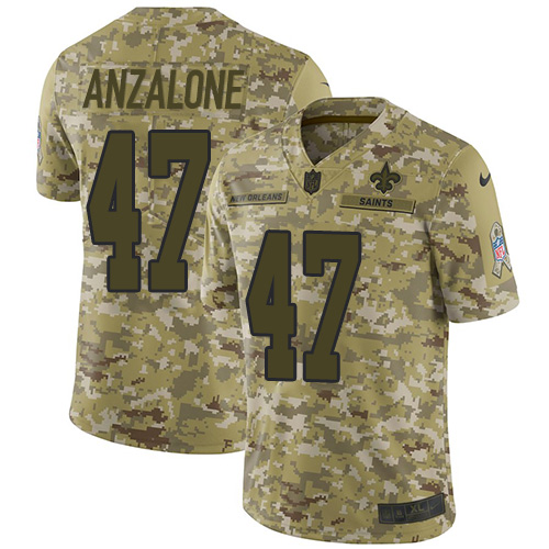 Nike Saints #47 Alex Anzalone Camo Men's Stitched NFL Limited 2018 Salute To Service Jersey Nike Saints #47 Alex Anzalone Camo Men's Stitched NFL Limited 2018 Salute To Service Jersey