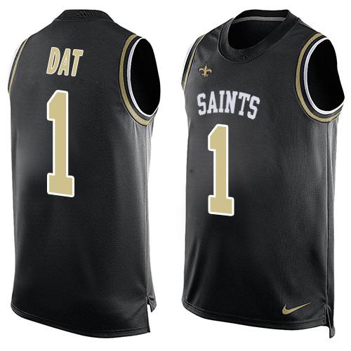 Nike Saints #1 Who Dat Black Team Color Men's Stitched NFL Limited Tank Top Jersey Nike Saints #1 Who Dat Black Team Color Men's Stitched NFL Limited Tank Top Jersey