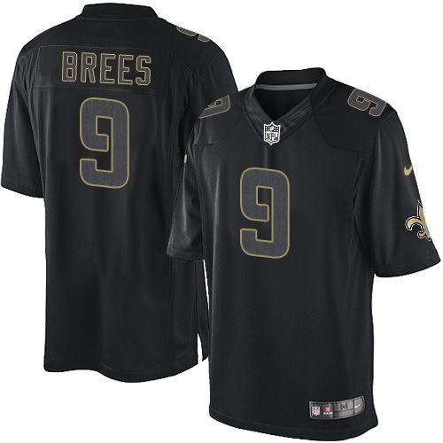 Nike Saints #9 Drew Brees Black Men's Stitched NFL Impact Limited Jersey Nike Saints #9 Drew Brees Black Men's Stitched NFL Impact Limited Jersey