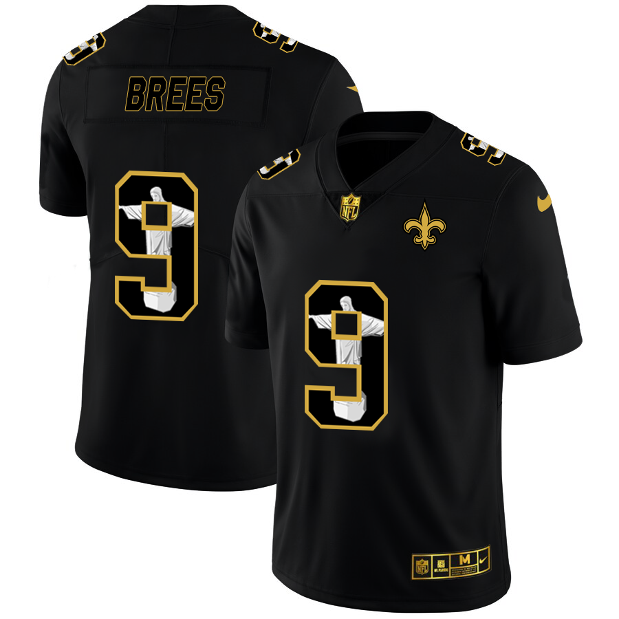 New Orleans Saints #9 Drew Brees Nike Carbon Black Vapor Cristo Redentor Limited NFL Jersey New Orleans Saints #9 Drew Brees Nike Carbon Black Vapor Cristo Redentor Limited NFL Jersey