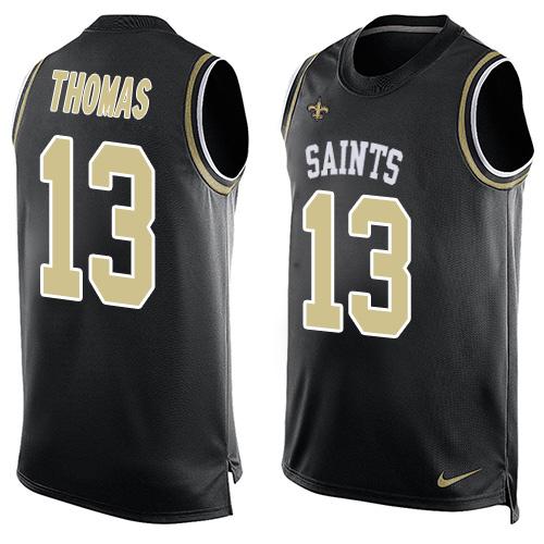 Nike Saints #13 Michael Thomas Black Team Color Men's Stitched NFL Limited Tank Top Jersey Nike Saints #13 Michael Thomas Black Team Color Men's Stitched NFL Limited Tank Top Jersey