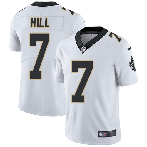 Nike Saints #7 Taysom Hill White Men's Stitched NFL Vapor Untouchable Limited Jersey Nike Saints #7 Taysom Hill White Men's Stitched NFL Vapor Untouchable Limited Jersey