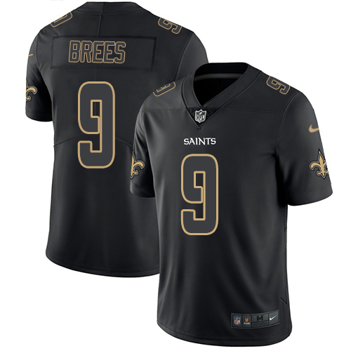 Nike Saints #9 Drew Brees Black Men's Stitched NFL Limited Rush Impact Jersey Nike Saints #9 Drew Brees Black Men's Stitched NFL Limited Rush Impact Jersey