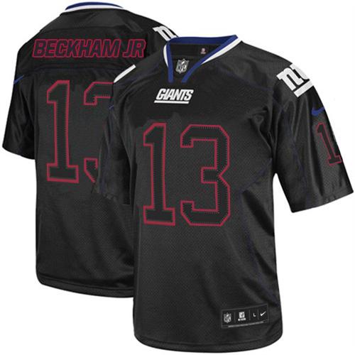 Nike Giants #13 Odell Beckham Jr Lights Out Black Men's Stitched NFL Elite Jersey Nike Giants #13 Odell Beckham Jr Lights Out Black Men's Stitched NFL Elite Jersey