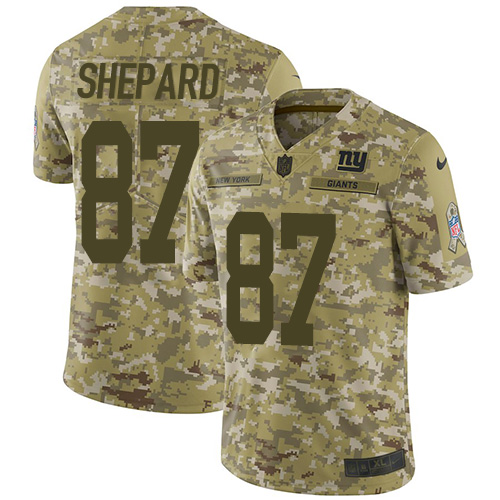 Nike Giants #87 Sterling Shepard Camo Men's Stitched NFL Limited 2018 Salute To Service Jersey Nike Giants #87 Sterling Shepard Camo Men's Stitched NFL Limited 2018 Salute To Service Jersey