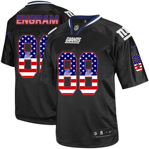 Nike Giants #88 Evan Engram Black Men's Stitched NFL Elite USA Flag Fashion Jersey Nike Giants #88 Evan Engram Black Men's Stitched NFL Elite USA Flag Fashion Jersey
