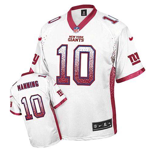 Nike Giants #10 Eli Manning White Men's Stitched NFL Elite Drift Fashion Jersey Nike Giants #10 Eli Manning White Men's Stitched NFL Elite Drift Fashion Jersey