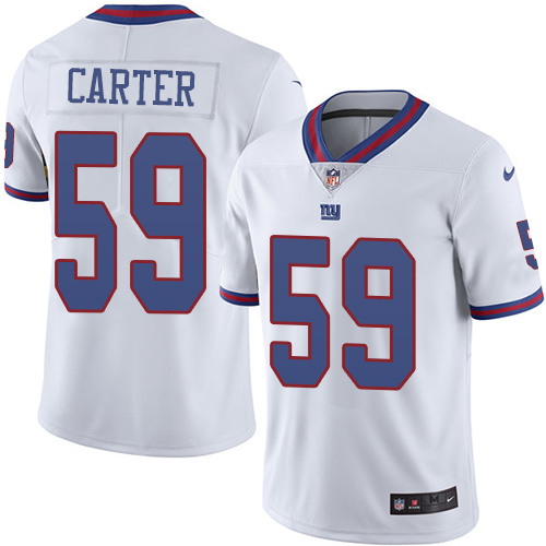Nike Giants #59 Lorenzo Carter White Men's Stitched NFL Limited Rush Jersey Nike Giants #59 Lorenzo Carter White Men's Stitched NFL Limited Rush Jersey