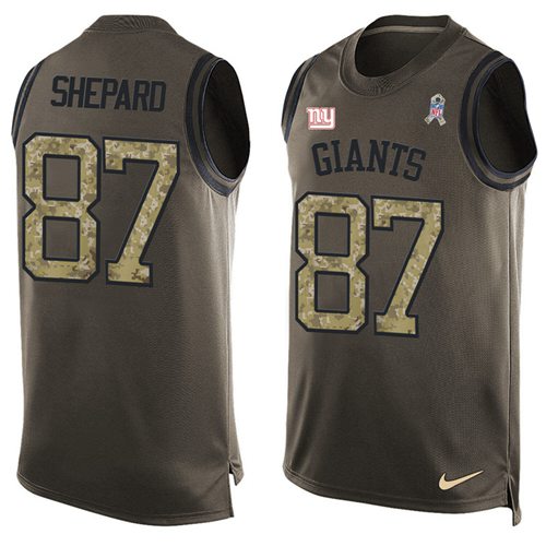 Nike Giants #87 Sterling Shepard Green Men's Stitched NFL Limited Salute To Service Tank Top Jersey Nike Giants #87 Sterling Shepard Green Men's Stitched NFL Limited Salute To Service Tank Top Jersey
