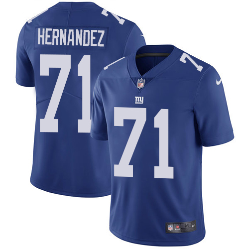Nike Giants #71 Will Hernandez Royal Blue Team Color Men's Stitched NFL Vapor Untouchable Limited Jersey Nike Giants #71 Will Hernandez Royal Blue Team Color Men's Stitched NFL Vapor Untouchable Limited Jersey