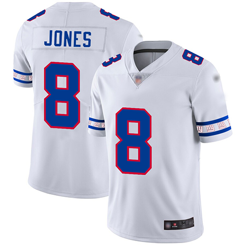 Nike Giants #8 Daniel Jones White Men's Stitched NFL Limited Team Logo Fashion Jersey Nike Giants #8 Daniel Jones White Men's Stitched NFL Limited Team Logo Fashion Jersey
