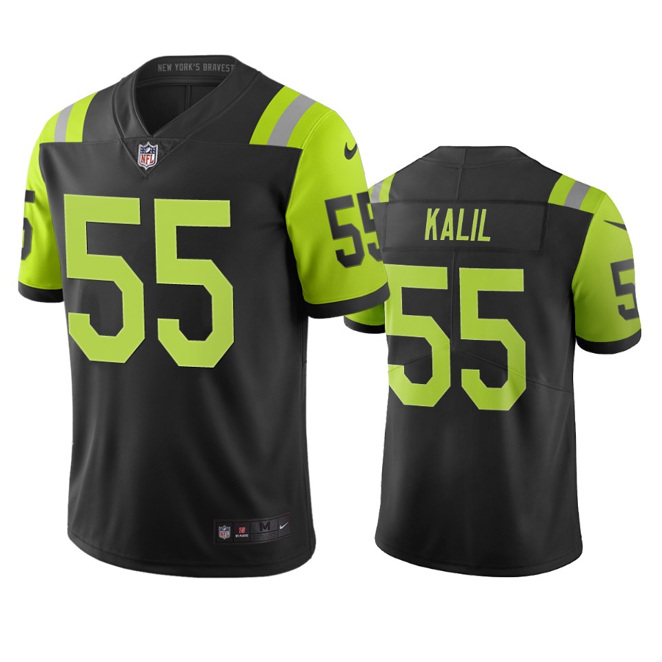 New York Jets #55 Ryan Kalil Black Green Vapor Limited City Edition NFL Jersey New York Jets #55 Ryan Kalil Black Green Vapor Limited City Edition NFL Jersey