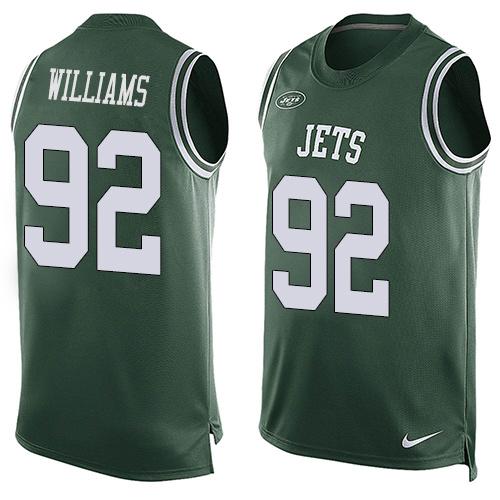 Nike Jets #92 Leonard Williams Green Team Color Men's Stitched NFL Limited Tank Top Jersey Nike Jets #92 Leonard Williams Green Team Color Men's Stitched NFL Limited Tank Top Jersey