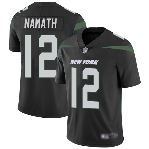 Nike Jets #12 Joe Namath Black Alternate Men's Stitched NFL Vapor Untouchable Limited Jersey