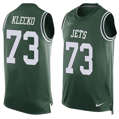 Nike Jets #73 Joe Klecko Green Team Color Men's Stitched NFL Limited Tank Top Jersey Nike Jets #73 Joe Klecko Green Team Color Men's Stitched NFL Limited Tank Top Jersey