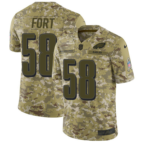 Nike Eagles #58 LJ Fort Camo Men's Stitched NFL Limited 2018 Salute To Service Jersey Nike Eagles #58 LJ Fort Camo Men's Stitched NFL Limited 2018 Salute To Service Jersey