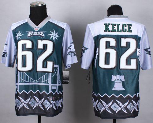 Nike Eagles #62 Jason Kelce Midnight Green Men's Stitched NFL Elite Noble Fashion Jersey Nike Eagles #62 Jason Kelce Midnight Green Men's Stitched NFL Elite Noble Fashion Jersey