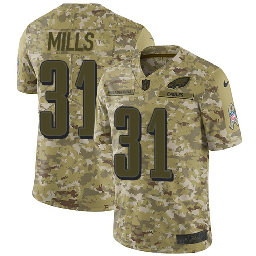 Nike Eagles #31 Jalen Mills Camo Men's Stitched NFL Limited 2018 Salute To Service Jersey Nike Eagles #31 Jalen Mills Camo Men's Stitched NFL Limited 2018 Salute To Service Jersey