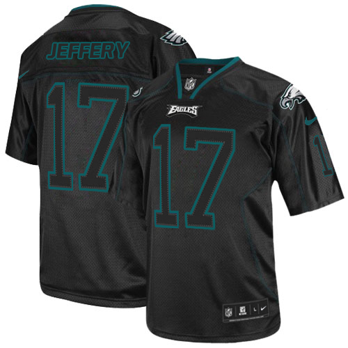 Nike Eagles #17 Alshon Jeffery Lights Out Black Men's Stitched NFL Elite Jersey Nike Eagles #17 Alshon Jeffery Lights Out Black Men's Stitched NFL Elite Jersey