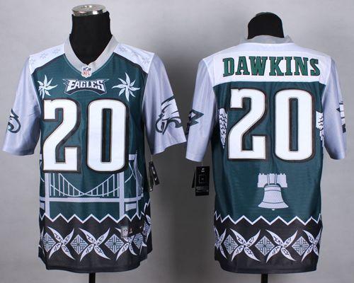 Nike Eagles #20 Brian Dawkins Midnight Green Men's Stitched NFL Elite Noble Fashion Jersey Nike Eagles #20 Brian Dawkins Midnight Green Men's Stitched NFL Elite Noble Fashion Jersey