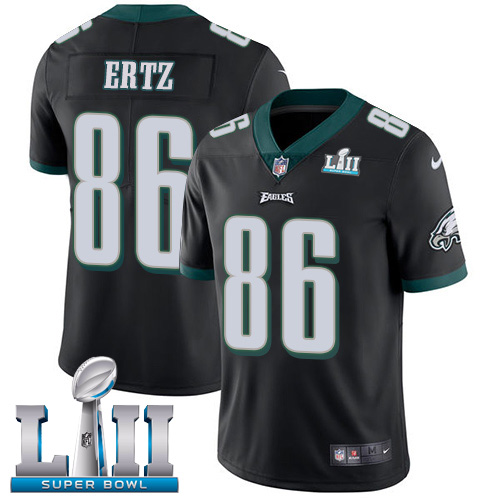 Nike Eagles #86 Zach Ertz Black Alternate Super Bowl LII Men's Stitched NFL Vapor Untouchable Limited Jersey Nike Eagles #86 Zach Ertz Black Alternate Super Bowl LII Men's Stitched NFL Vapor Untouchable Limited Jersey