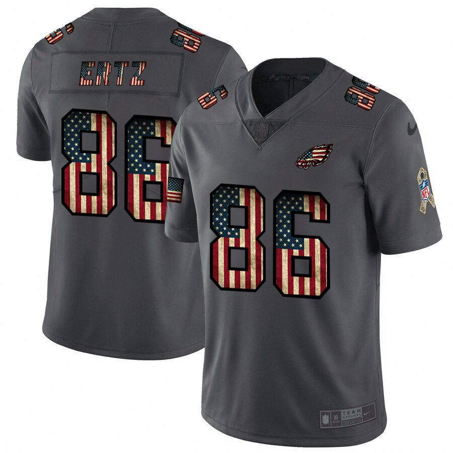 Philadelphia Eagles #86 Zach Ertz Nike 2018 Salute to Service Retro USA Flag Limited NFL Jersey Philadelphia Eagles #86 Zach Ertz Nike 2018 Salute to Service Retro USA Flag Limited NFL Jersey