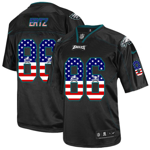Nike Eagles #86 Zach Ertz Black Men's Stitched NFL Elite USA Flag Fashion Jersey Nike Eagles #86 Zach Ertz Black Men's Stitched NFL Elite USA Flag Fashion Jersey