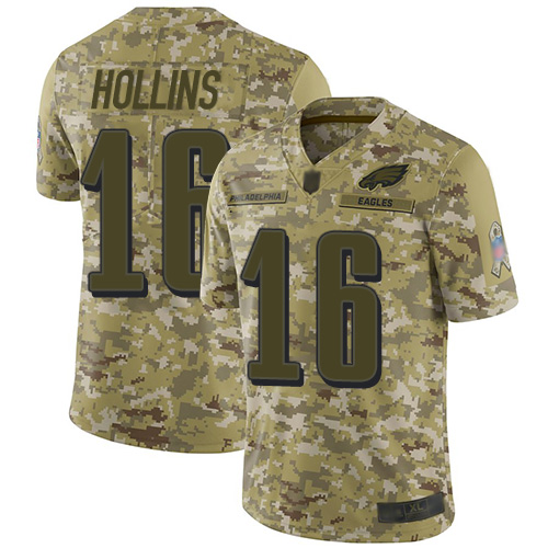 Nike Eagles #16 Mack Hollins Camo Men's Stitched NFL Limited 2018 Salute To Service Jersey Nike Eagles #16 Mack Hollins Camo Men's Stitched NFL Limited 2018 Salute To Service Jersey