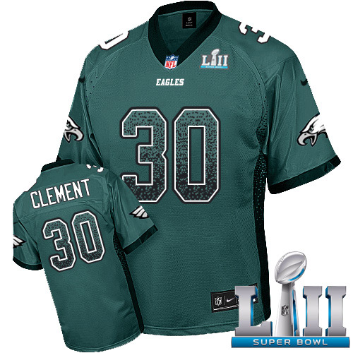 Nike Eagles #30 Corey Clement Midnight Green Team Color Super Bowl LII Men's Stitched NFL Elite Drift Fashion Jersey Nike Eagles #30 Corey Clement Midnight Green Team Color Super Bowl LII Men's Stitched NFL Elite Drift Fashion Jersey