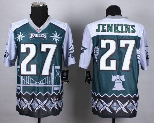 Nike Eagles #27 Malcolm Jenkins Midnight Green Men's Stitched NFL Elite Noble Fashion Jersey Nike Eagles #27 Malcolm Jenkins Midnight Green Men's Stitched NFL Elite Noble Fashion Jersey