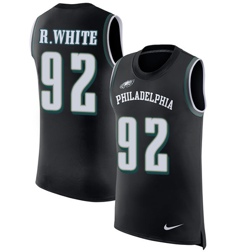 Nike Eagles #92 Reggie White Black Alternate Men's Stitched NFL Limited Rush Tank Top Jersey Nike Eagles #92 Reggie White Black Alternate Men's Stitched NFL Limited Rush Tank Top Jersey