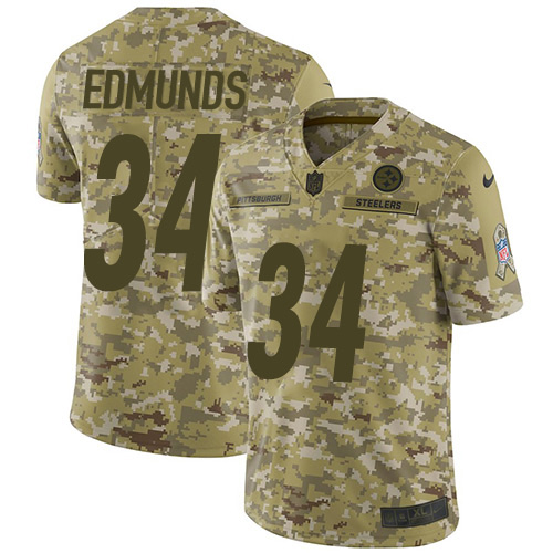 Nike Steelers #34 Terrell Edmunds Camo Men's Stitched NFL Limited 2018 Salute To Service Jersey Nike Steelers #34 Terrell Edmunds Camo Men's Stitched NFL Limited 2018 Salute To Service Jersey