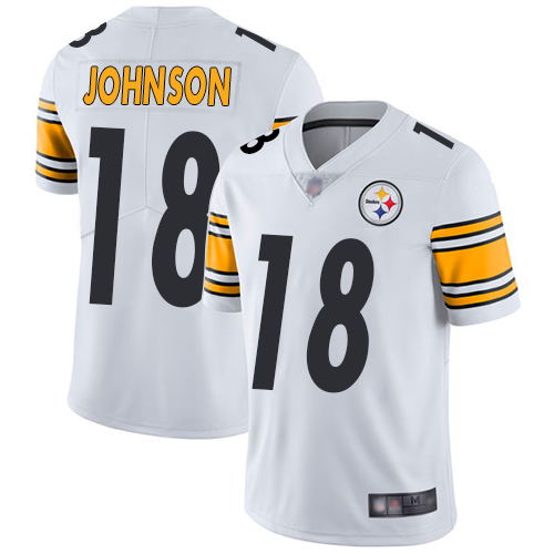 Nike Steelers #18 Diontae Johnson White Men's Stitched NFL Vapor Untouchable Limited Jersey Nike Steelers #18 Diontae Johnson White Men's Stitched NFL Vapor Untouchable Limited Jersey