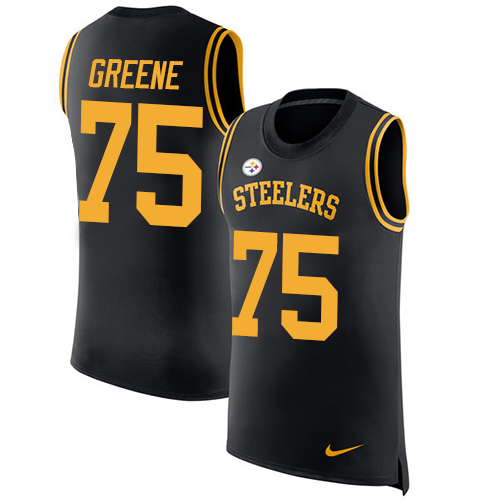 Nike Steelers #75 Joe Greene Black Team Color Men's Stitched NFL Limited Rush Tank Top Jersey Nike Steelers #75 Joe Greene Black Team Color Men's Stitched NFL Limited Rush Tank Top Jersey