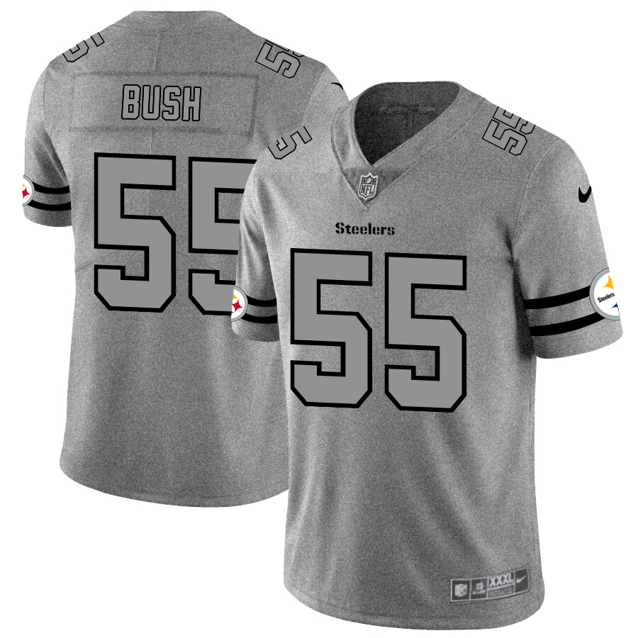 Pittsburgh Steelers #55 Devin Bush Men's Nike Gray Gridiron II Vapor Untouchable Limited NFL Jersey Pittsburgh Steelers #55 Devin Bush Men's Nike Gray Gridiron II Vapor Untouchable Limited NFL Jersey