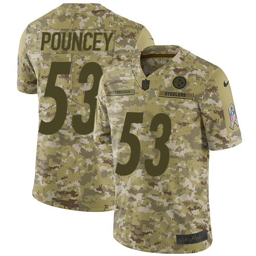 Nike Steelers #53 Maurkice Pouncey Camo Men's Stitched NFL Limited 2018 Salute To Service Jersey Nike Steelers #53 Maurkice Pouncey Camo Men's Stitched NFL Limited 2018 Salute To Service Jersey
