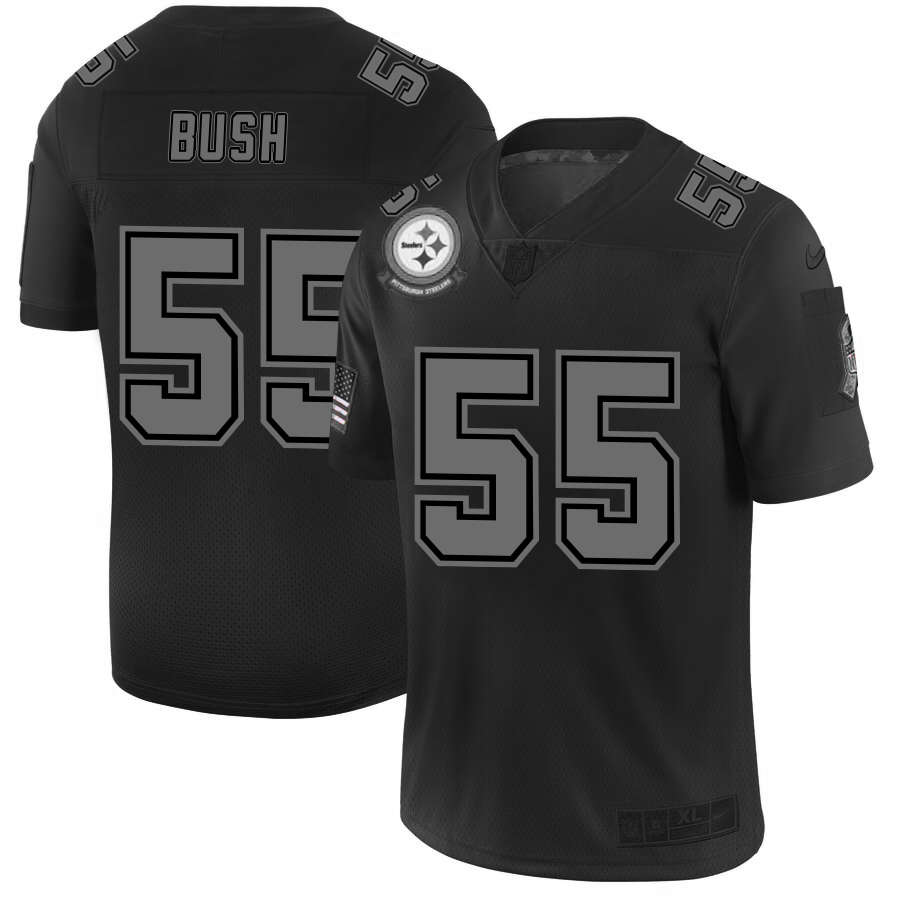 Pittsburgh Steelers #55 Devin Bush Men's Nike Black 2019 Salute to Service Limited Stitched NFL Jersey Pittsburgh Steelers #55 Devin Bush Men's Nike Black 2019 Salute to Service Limited Stitched NFL Jersey